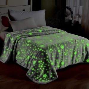 Magic Glow In The Dark Blanket – Kids Blanket & Baby Blanket with Stars Blanket Design UAE