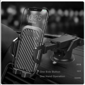 Universal Dashboard Mobile Phone Holder – 360° Rotating Clip Mount for Car, Secure Grip for 4-7″ Smartphones