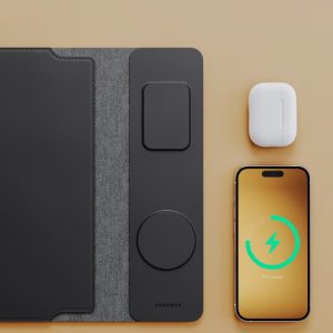 4-in-1 Wireless Charging Laptop Sleeve — Qi Pad, Power Bank & Case for MacBook / Ultrabook