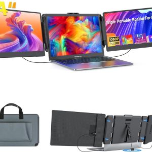 Portable 14-inch FHD IPS Monitor Extender for Laptop — Dual/Triple Display via USB-C & HDMI