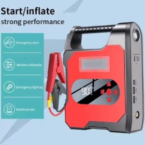 Multifunction Car Air Compressor + Power Bank — Portable Tire Inflator with Power Bank / Jump Starter