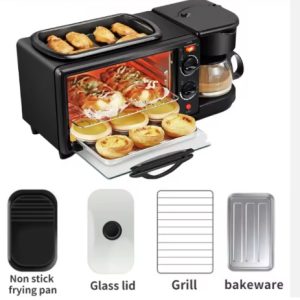 3-in-1 Mini Oven – Toaster, Grill, and Oven Combo for Compact Kitchens